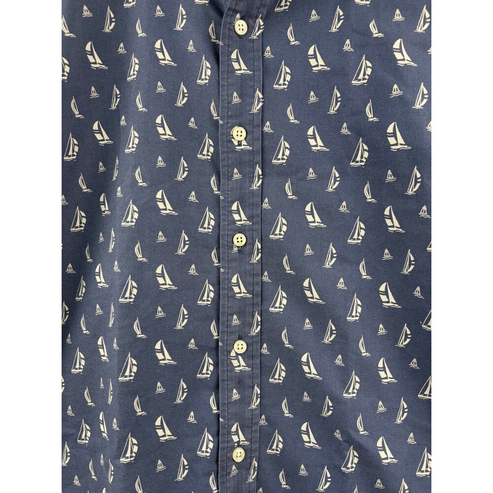 Ralph Lauren Men's Slim Fit Sailboat Print Button Down Shirt - Size L - Picture 5 of 7